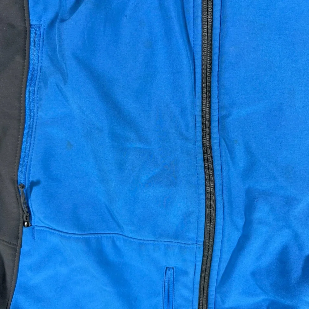 The North Face Apex Bionic Jacket Mens Medium Blue Grey Softshell Windproof Coat